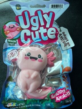Ugly Cute Smushy Axolotl Plush - Pink